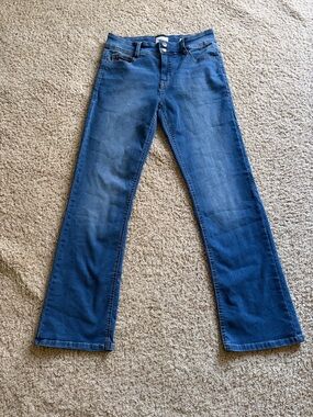 Classic Blue Bootcut Jeans Curvy Stretch